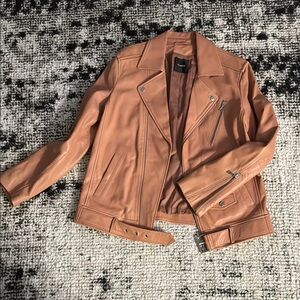 Theory Peach Leather Jacket‎